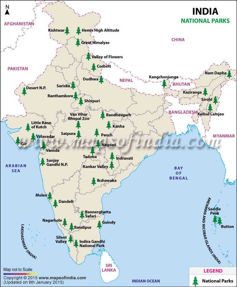 List of National Parks of India: भारत के राष्ट्रीय उद्यान की सूची
