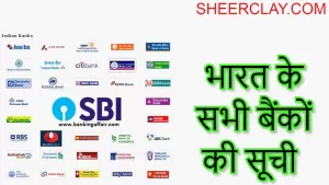 भारत के सभी बैंकों की सूची